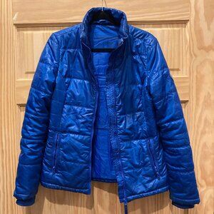 Aeropostale Juniors Blue Puffer Jacket Medium Lightweight